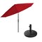 Pure Garden 10-Foot Outdoor Tilting Patio Umbrella and Base, Red 50-100-RB - alternate 2